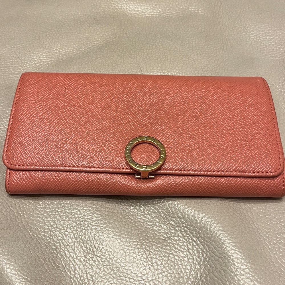Bvlgari Pink and Burgundy Leather Wallet - Picture 10 of 10